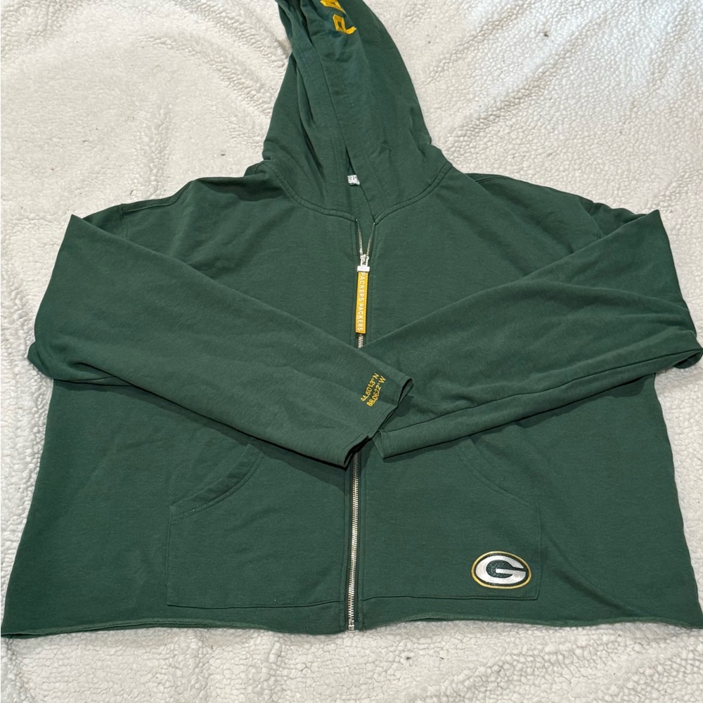 Green Bay Packers Green Zip-Up Hoodie